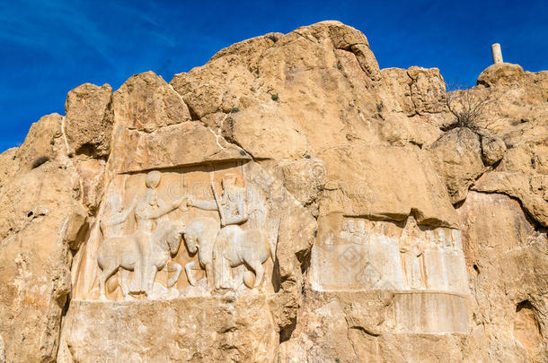 伊朗Naqsh-eRustam墓地的古代雕刻