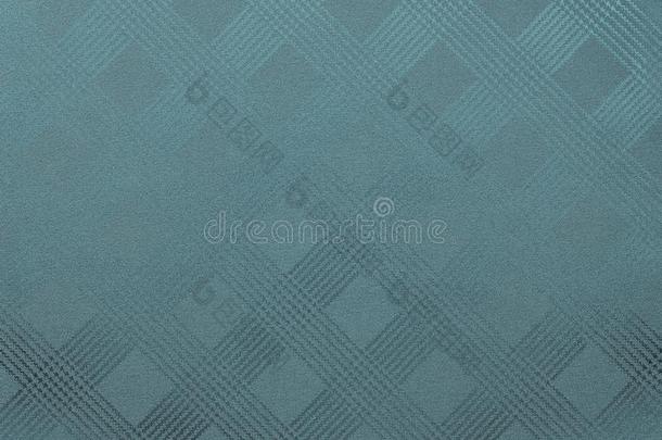 纹理格子织物的深色绿松石颜色或靛蓝