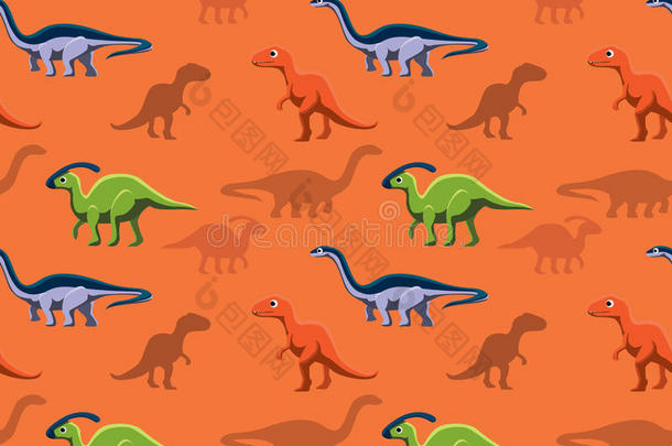 恐龙壁纸矢量插图8