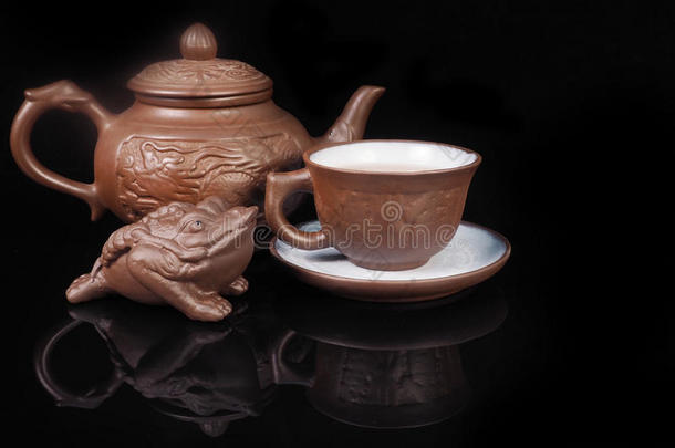 为中国茶道手工制作的粘土