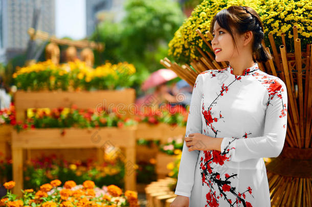 亚洲美女穿着<strong>民族</strong>传统服装，<strong>越南</strong>，亚洲。 文化