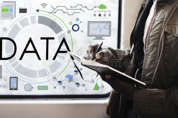 数据信息技术连接未来主义概念
