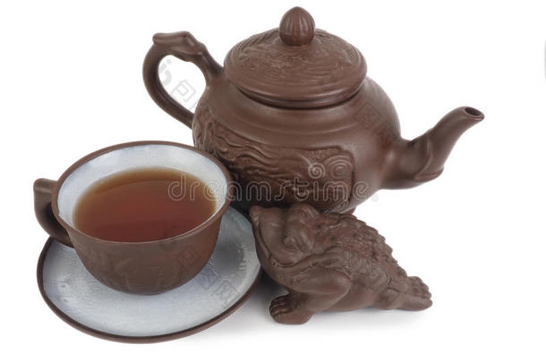 中国<strong>茶具</strong>隔离在白色背景上