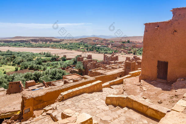 摩洛哥瓦扎扎特的卡斯巴或克萨尔，安防城，ait benhaddou