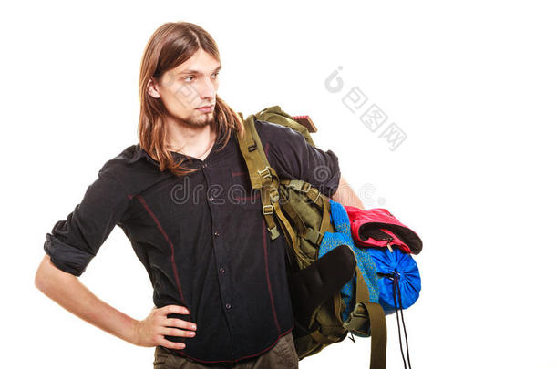 积极的冒险背包背包客背包旅行