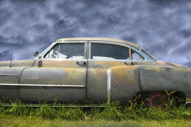 艺术的凯迪拉克汽车古老的复古的