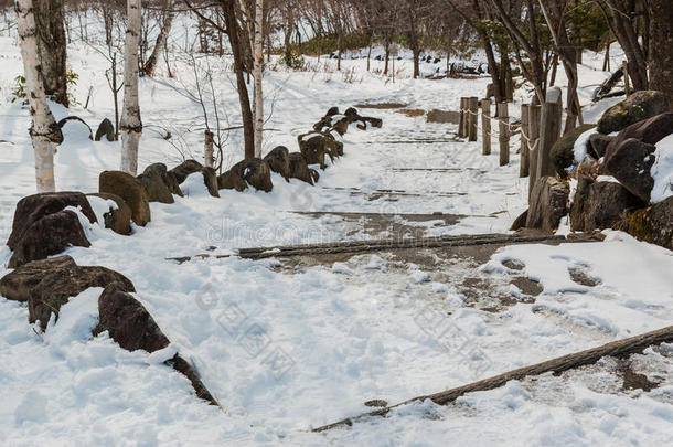 美丽的雪<strong>楼梯走道</strong>与雪。