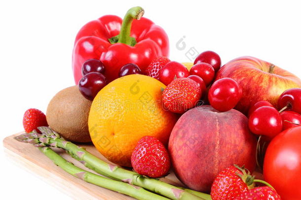 新鲜水果和蔬菜，健康营养