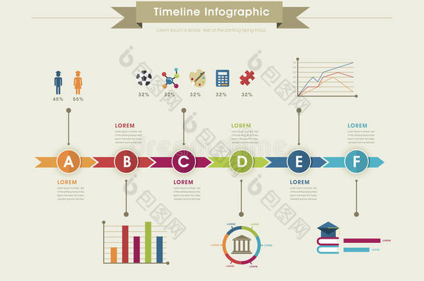 教育信息图表模板设计