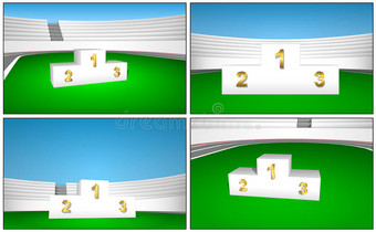 颁奖剪贴画奖1、2、3名领奖台图片