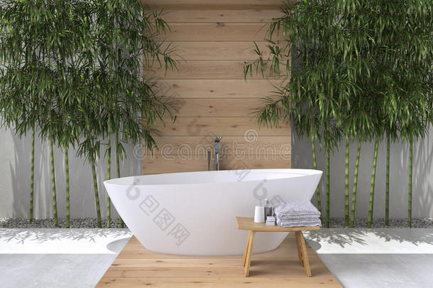 公寓建筑学竹子盆地洗澡
