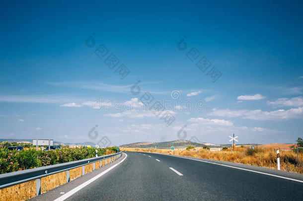 美丽的空沥青高速公路，高速公路，安达卢西亚公路，