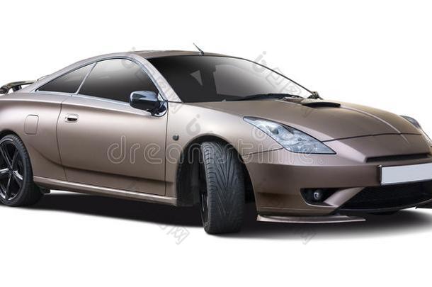 空气动力学汽车棕色的塞利卡轿跑车