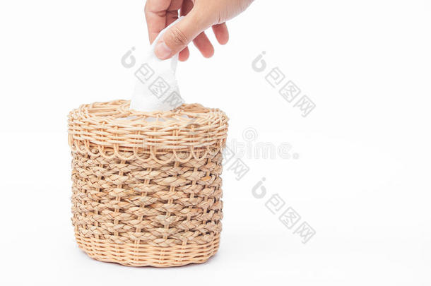 工艺编织纸巾盒