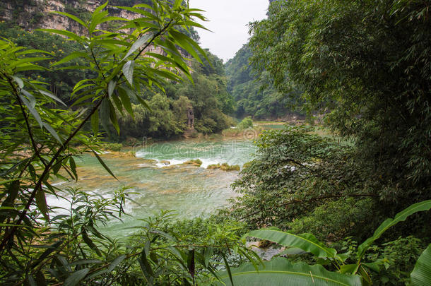 白宁河风景黄果树瀑布-安顺，贵州，中国。