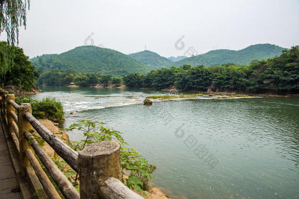 白宁河风景黄果树瀑布-安顺，贵州，中国。