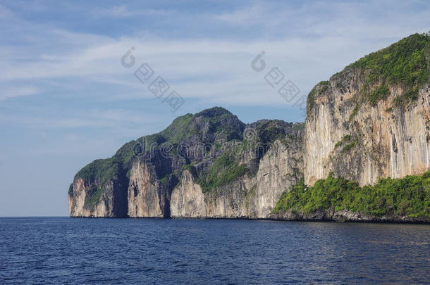 科菲菲美丽的石灰石岩石，热带岛屿，克拉比p