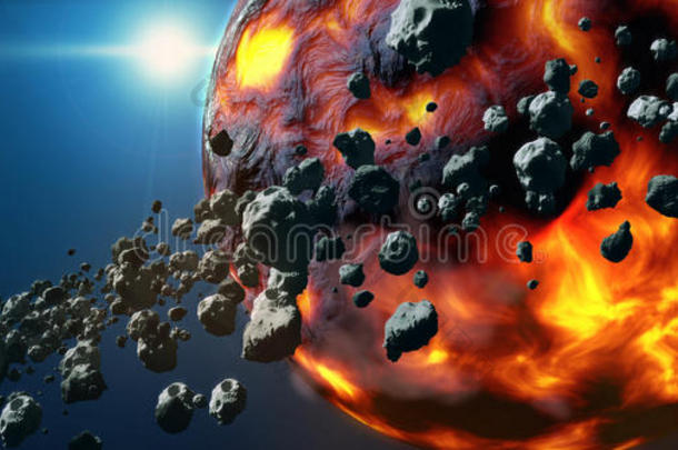 死的炽热熔岩行星和小行星带