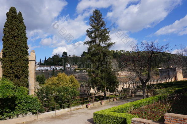 西班牙格拉纳达阿尔罕布拉城堡-内花园