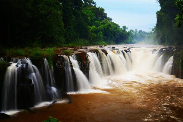 老挝帕克斯旅行<strong>摄影瀑布</strong>phasuam