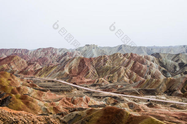 丹霞彩虹山，张掖，甘肃省，中国