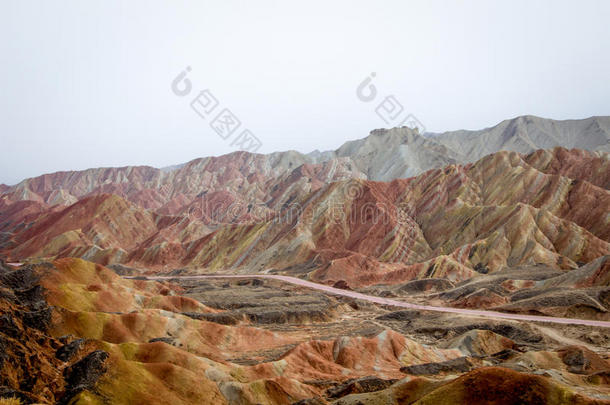 丹霞彩虹山，张掖，甘肃省，中国