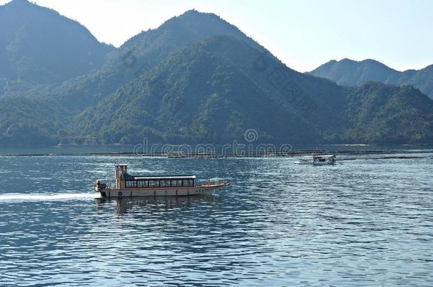 广岛湾上的船，广岛，<strong>日本</strong>