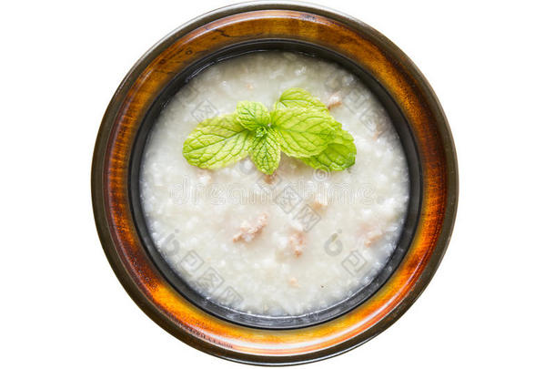 碗里的中国米饭粥