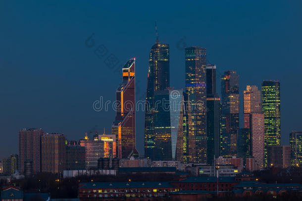 莫斯科城市摩天大楼建筑群