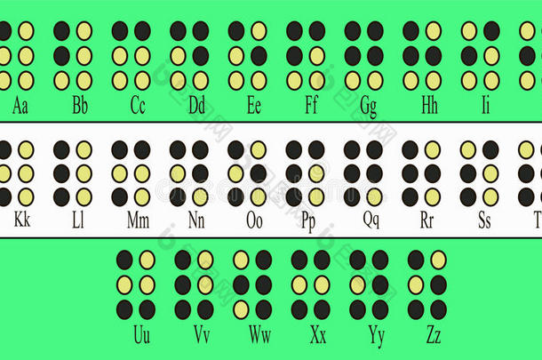 盲人字母矢量图