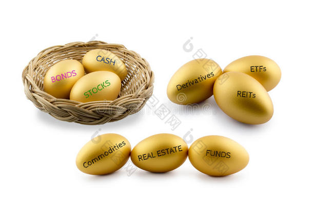 有金融和投资产品类型的金蛋。