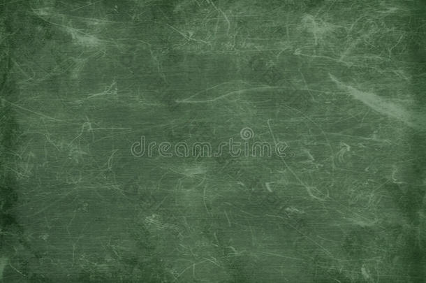 全帧空白绿色黑板背景与Vignette框架
