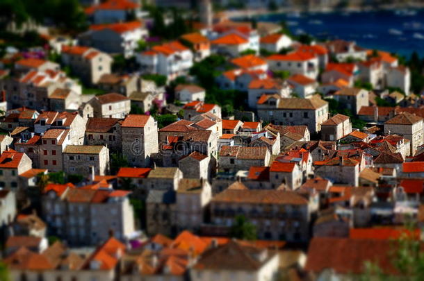 砖烟囱城市城市景观克罗地亚