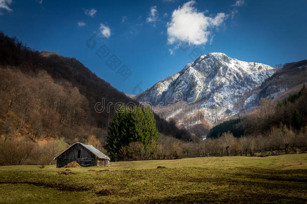 空气阿尔卑斯山建筑埋葬的木屋