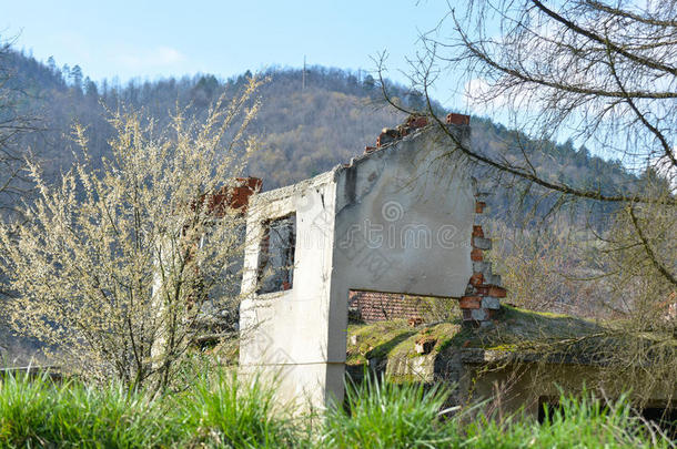 被摧毁和遗弃的房子