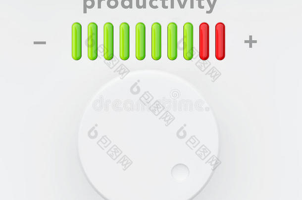 具有生产力进度规模的控制旋钮