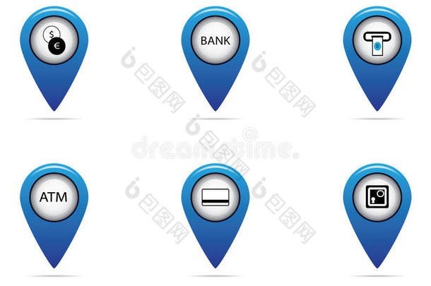 银行和金融标签设置为地图
