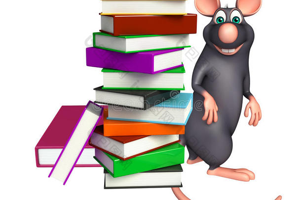 有趣的老鼠卡通人物与书籍