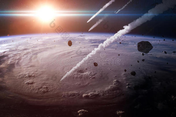 小行星天文学气氛背景美丽的