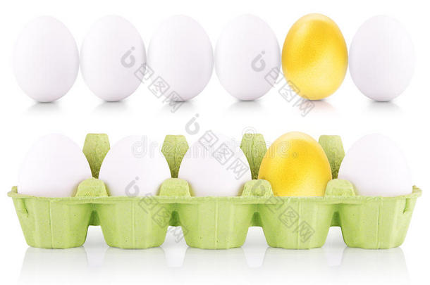 复活节白蛋和金蛋的概念