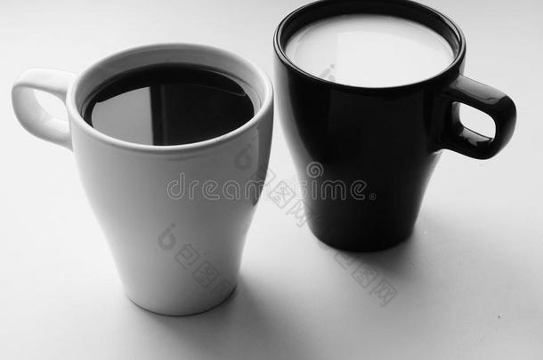 黑色咖啡杯子喝饮品