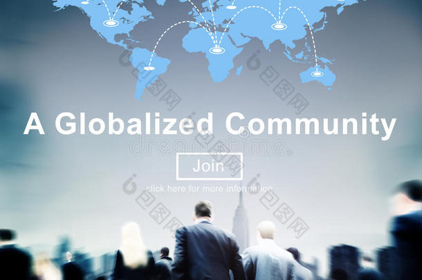 全球化的社区社交网络社会概念