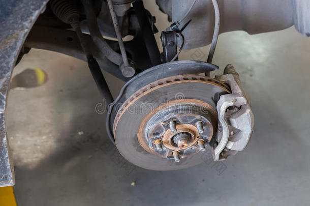 汽车轮胎更换，汽车轮毂，盘式制动器