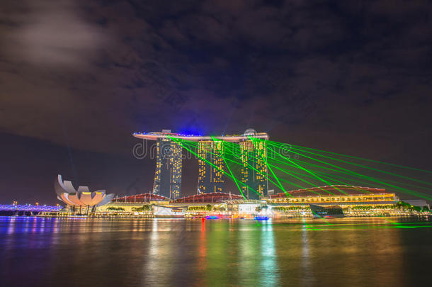 新加坡滨海湾<strong>市区</strong>夜景