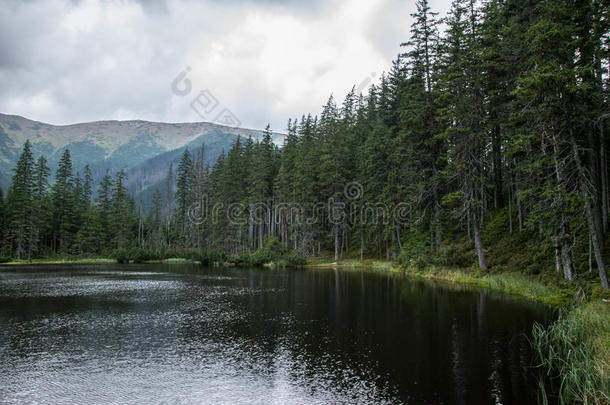 乡村湖风景山照片