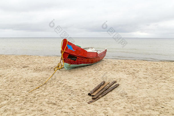 艾尔贝克上岸背景波罗的海海滩