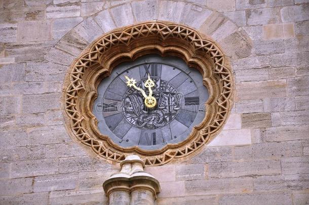 建筑学艺术教堂时钟细节