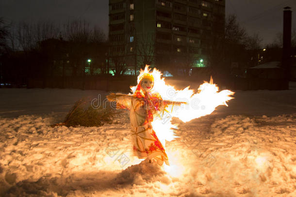 娱乐背景燃烧狂欢节庆祝