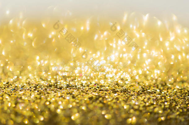 金色背景，抽象的金色波克光庆祝