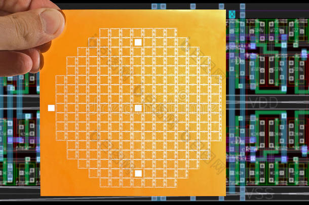 芯片掩模在手和芯片布局